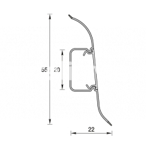 Плинтус IDEAL Классик 55мм Дуб Беленый 203