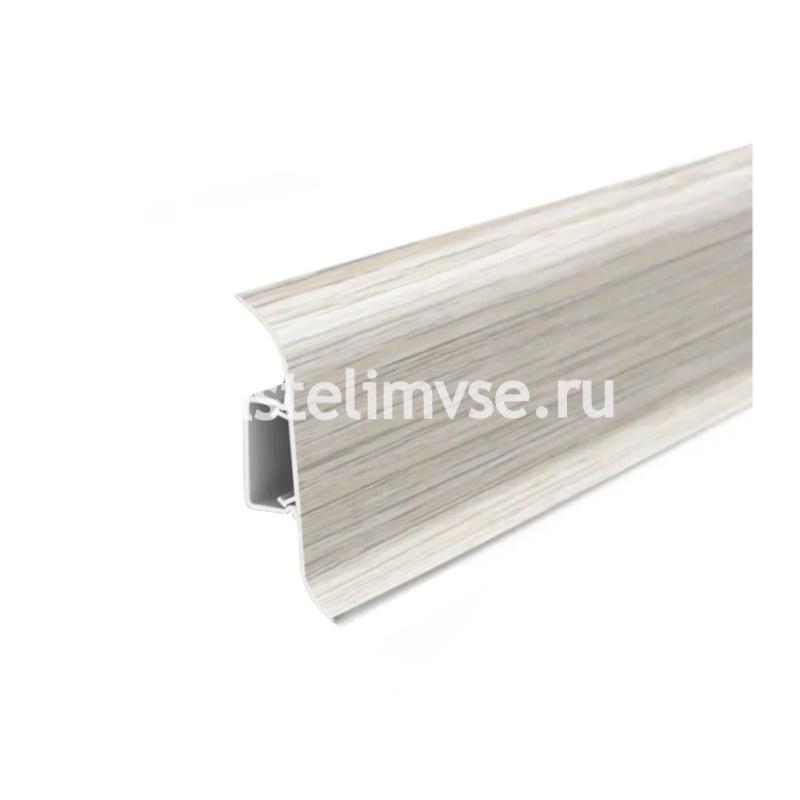 Плинтус IDEAL Классик 55мм Ясень Белый 252