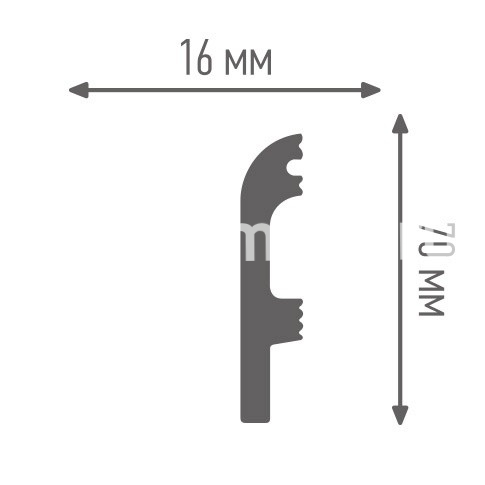 Плинтус дюрополимерный ПЛИНТЭКС ART F 70/16