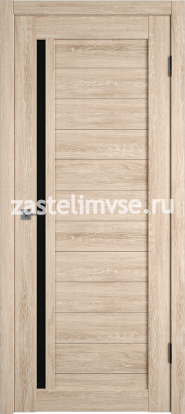 Дверь межкомнатная Atum X9 Sand vellum/Black gloss 600мм