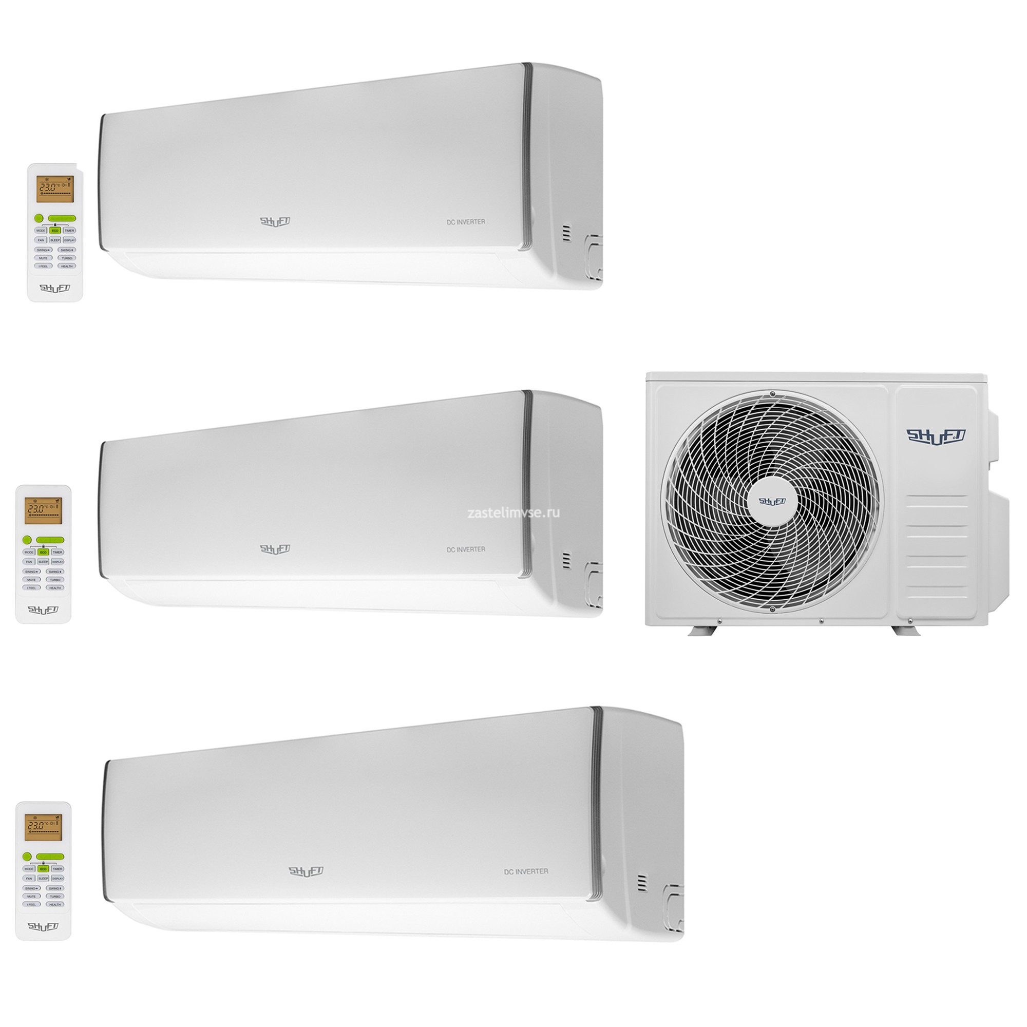 Мульти-сплит система SHUFT SFMS/I-12+07+07 НB FMI-21-3/N8_WF комплект