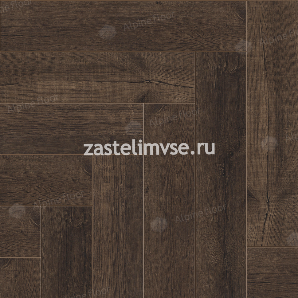 Клеевая LVT плитка AlpineFloor Parquet LVT Дуб Альферац ECO 16-22