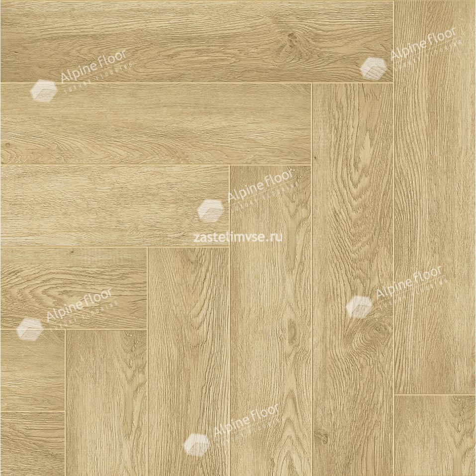 Клеевая LVT плитка AlpineFloor Parquet LVT Дуб Ваниль Селект ECO 16-3