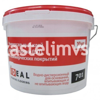 Клей iDEAL 701  для рулонных и модульных (LVT) напольных покрытий из ПВХ и текстиля, на любые основания.МОРОЗОСТОЙКИЙ - масса 5 кг