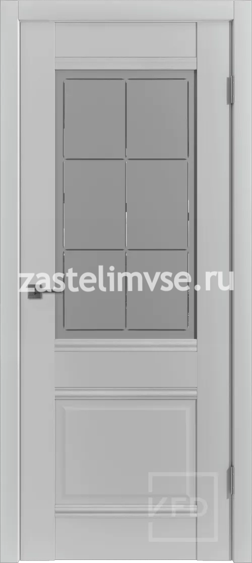 Дверь межкомнатная Эмалекс ЕС2 Серый Кристалл кросс - 900мм