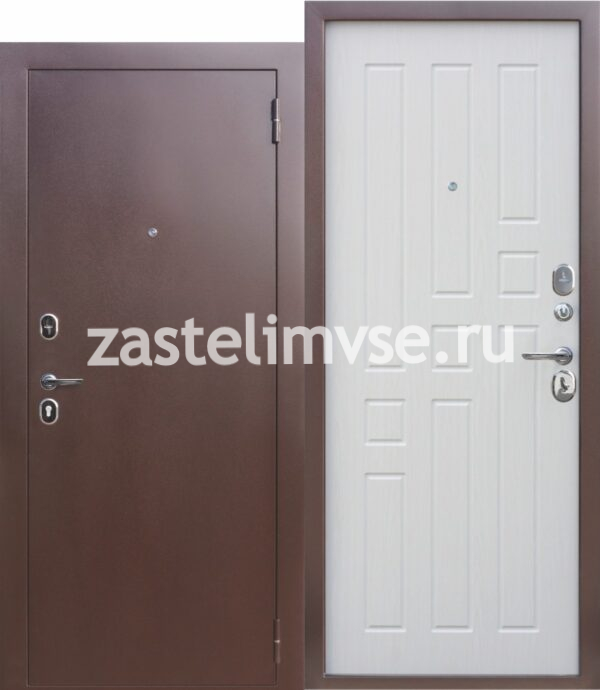 Дверь металлическая Гарда 8 мм Белый Ясень 860мм